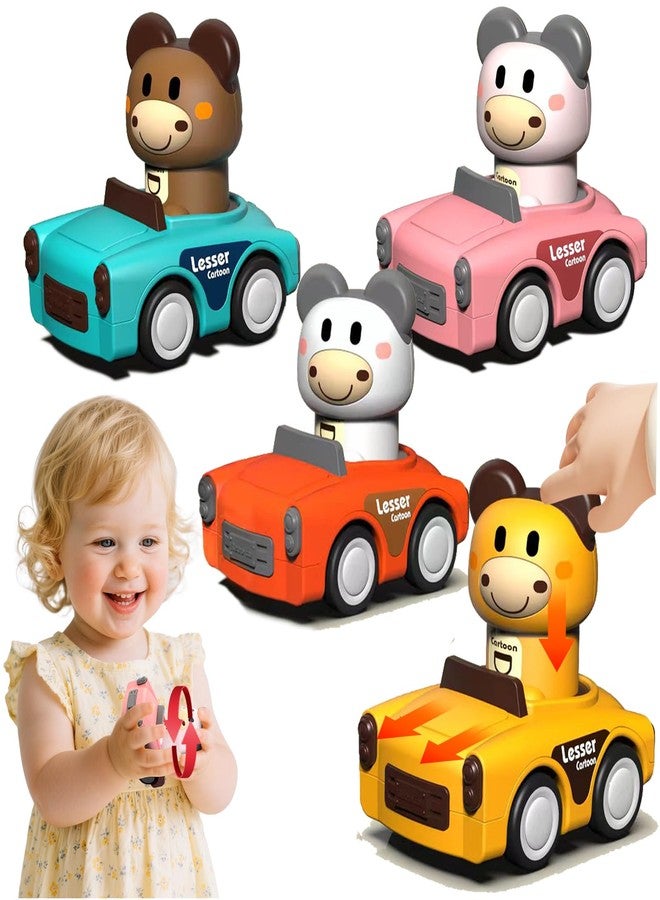 SUPVIB Press to Go Car Toys for Toddlers 1-3, Animal Baby Car Toys,Gifts for One Year Old Boys,Infant Play Vehicle Set for 6-9-12-18 Months,1st Birthday Valentine's Day Gift for 1-2 Years Old Boy Girl - Image 1